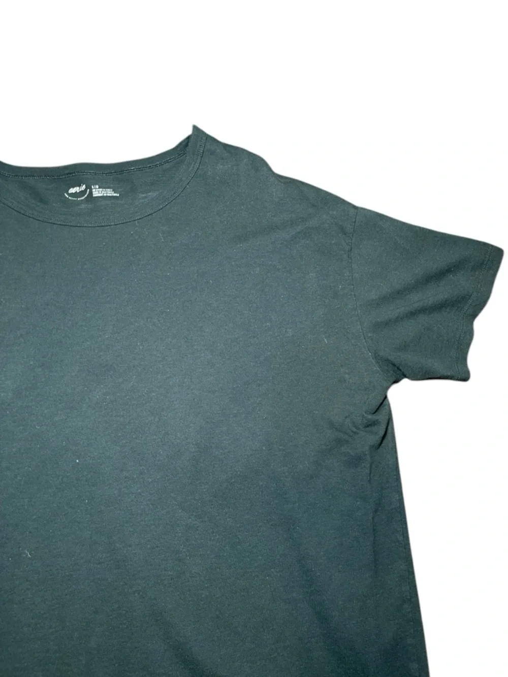 Aerie Black Cotton Cozy Women’s Crewneck Oversized Boyfriend T-Shirt Size Large - Picture 3 of 10